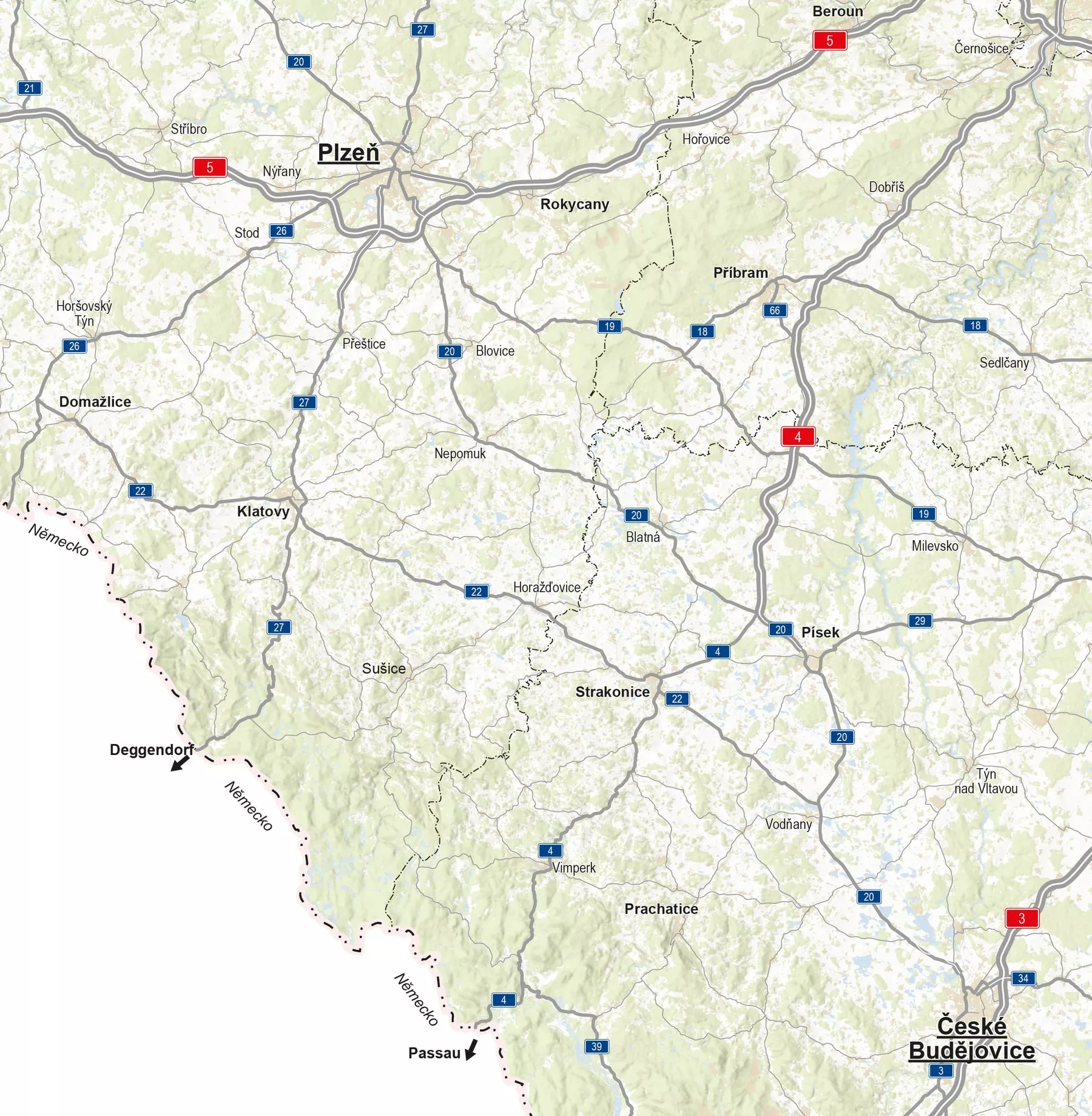 Mapa úseků a oprav
